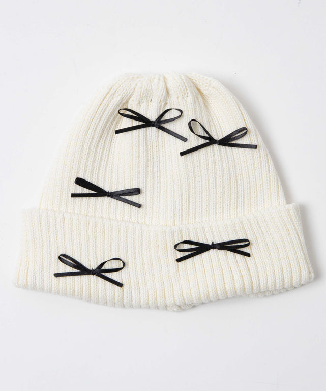 ribbon　knit　cap