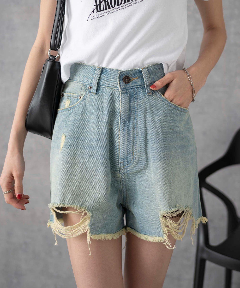 デニム淡色　モデル:161cm M着用