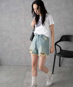 デニム淡色　モデル:161cm M着用