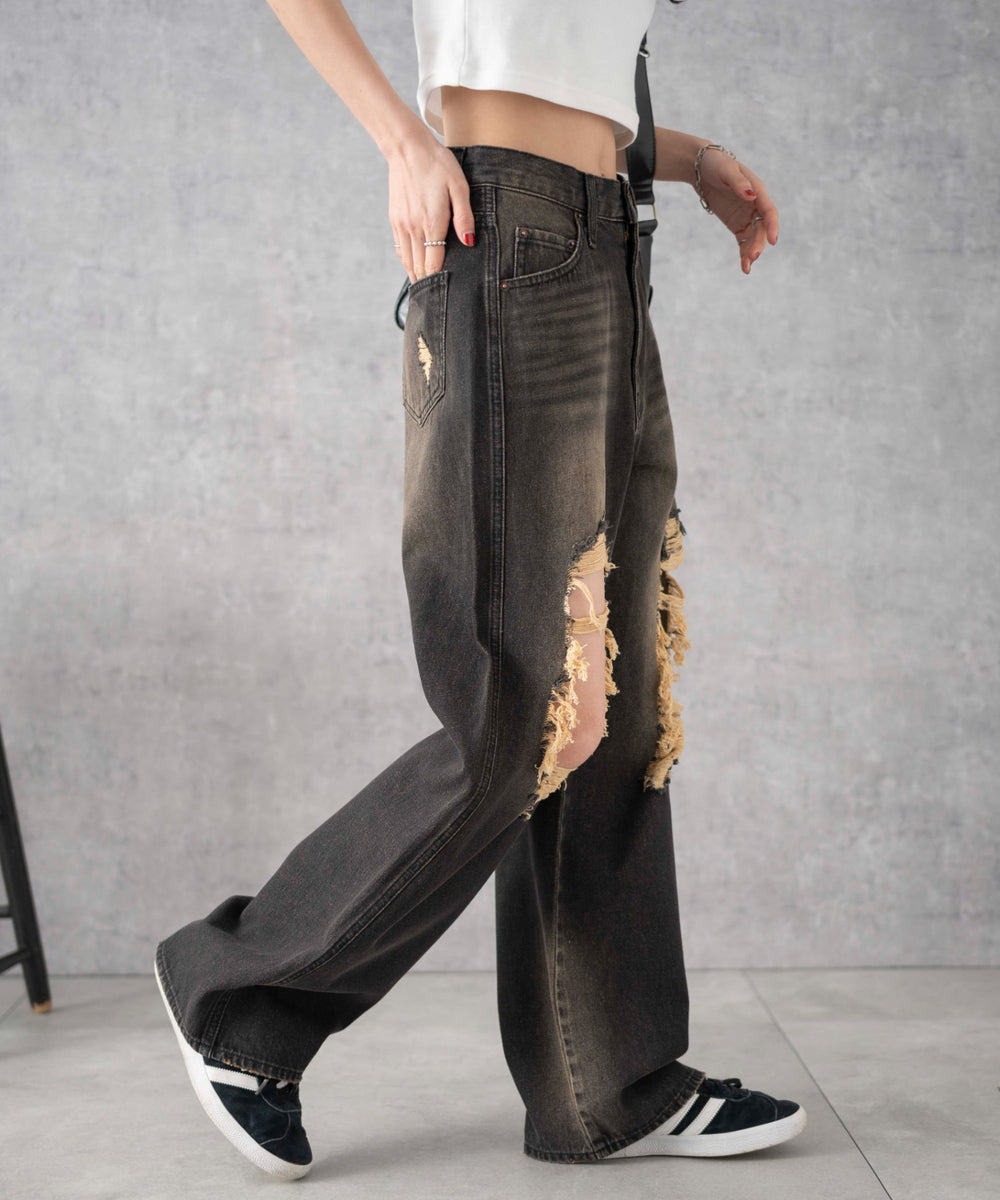 ブラック中濃オーバーダイ　モデル:161cm M着用