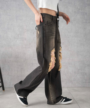 ブラック中濃オーバーダイ　モデル:161cm M着用