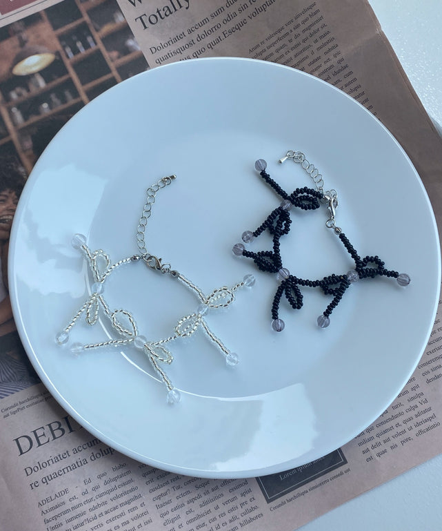 Lビーズリボンブレス