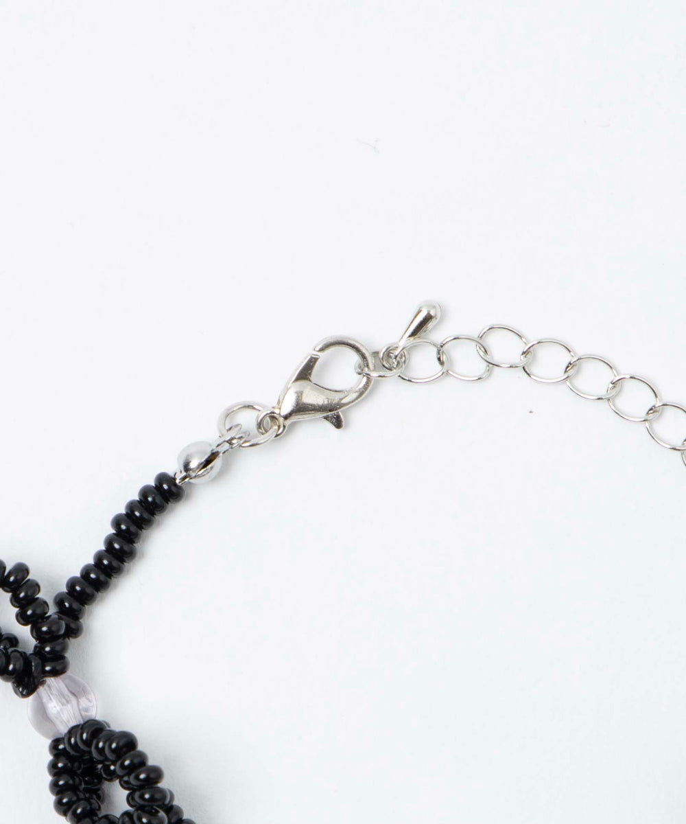 Lビーズリボンブレス