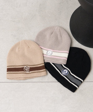 ワンポイント刺繍シングルニットワッチ