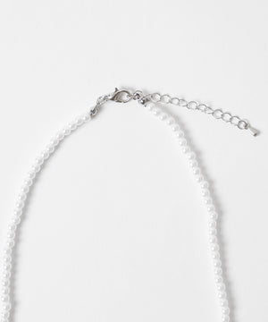 Lフラワーモチーフパールネックレス