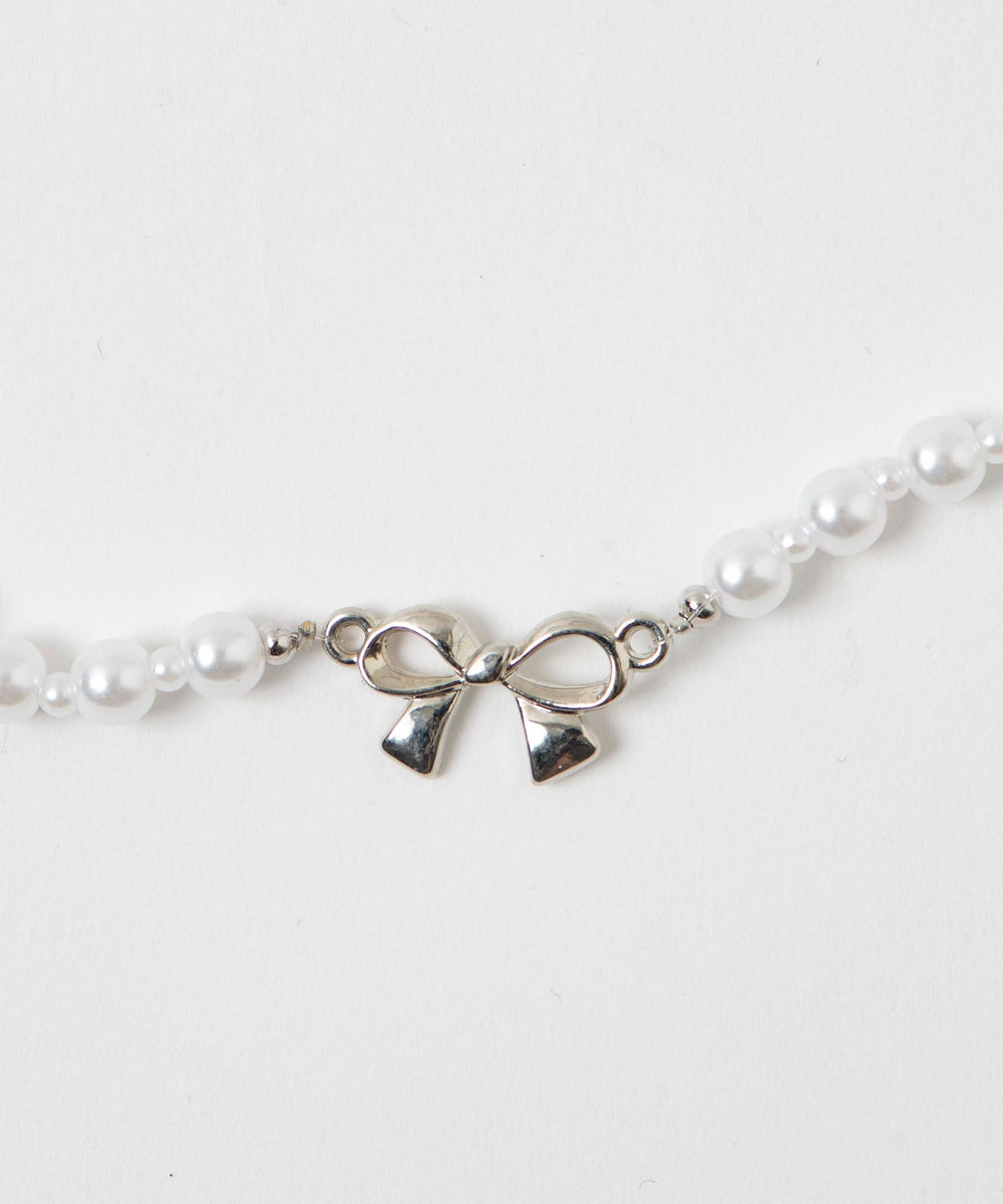 Lミニリボンパールネックレス