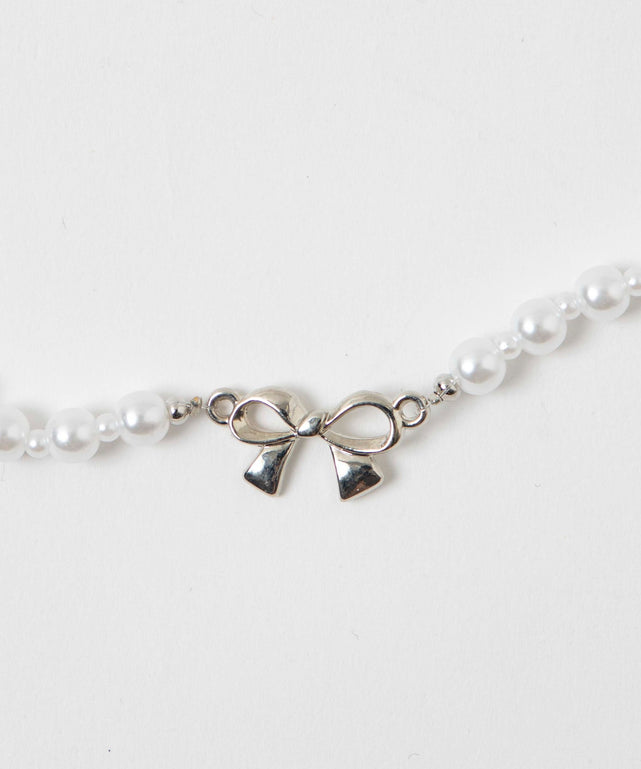 Lミニリボンパールネックレス