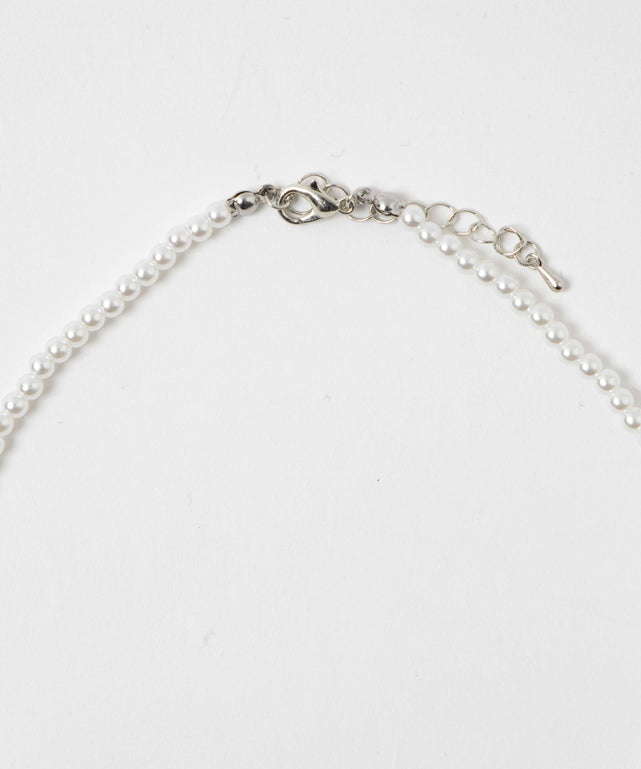 Lシンプルリボンパールネックレス