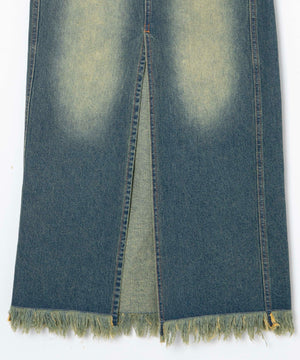 ヴィンテージウォッシュデニムロングスカート