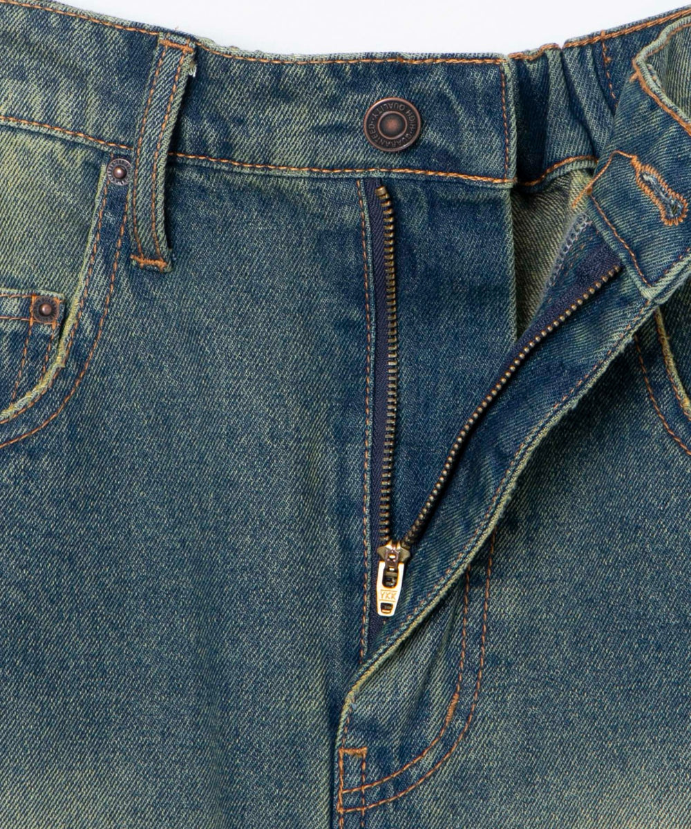 ヴィンテージウォッシュデニムロングスカート