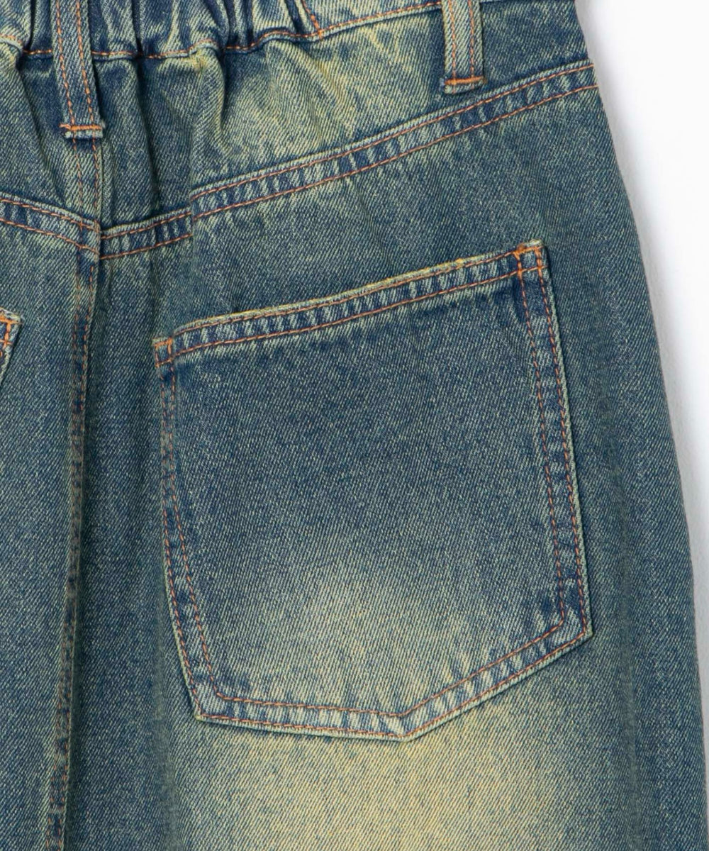 ヴィンテージウォッシュデニムロングスカート