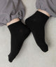 無地ショートソックス/ブラック