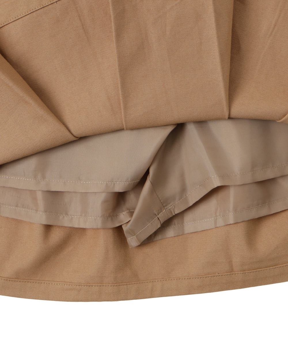 ベルト付チノプリーツスカパン