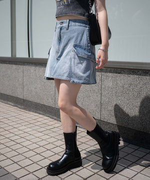 インディゴ淡ケミカル　モデル:155cm F着用