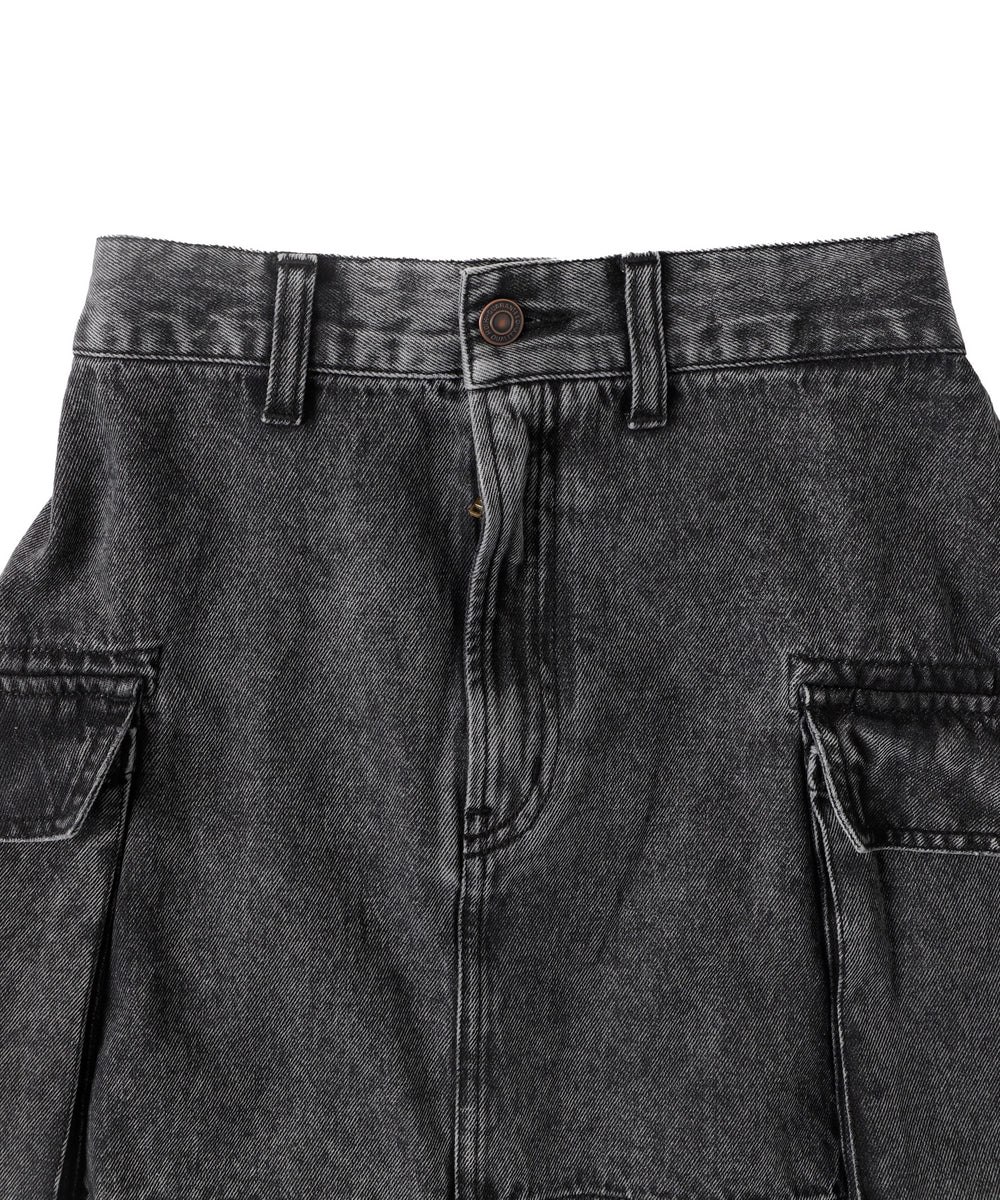 カーゴポケットデニムミニスカート