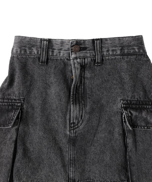 カーゴポケットデニムミニスカート