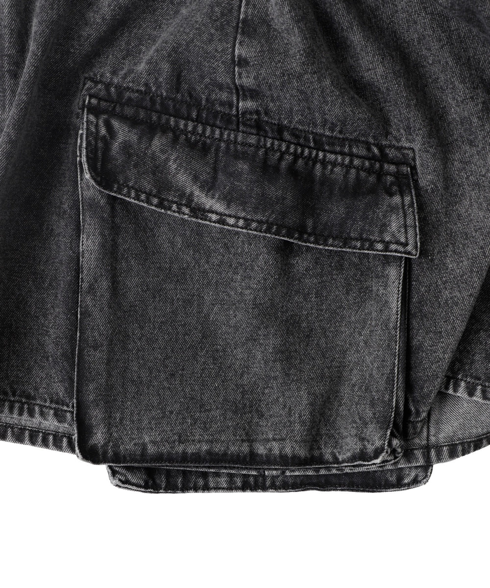 カーゴポケットデニムミニスカート