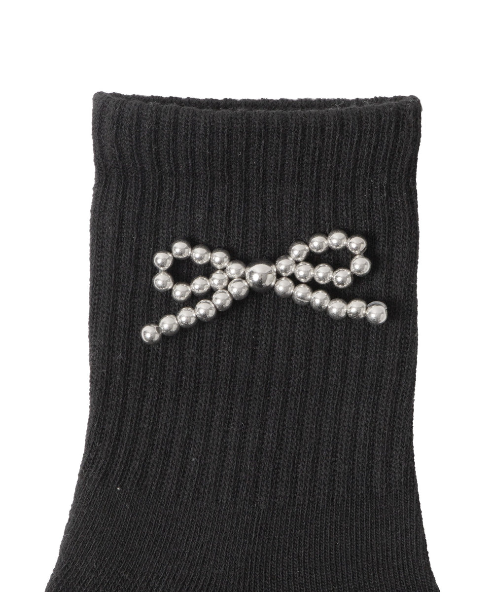 メタルリボンクルーソックス(23-25cm)