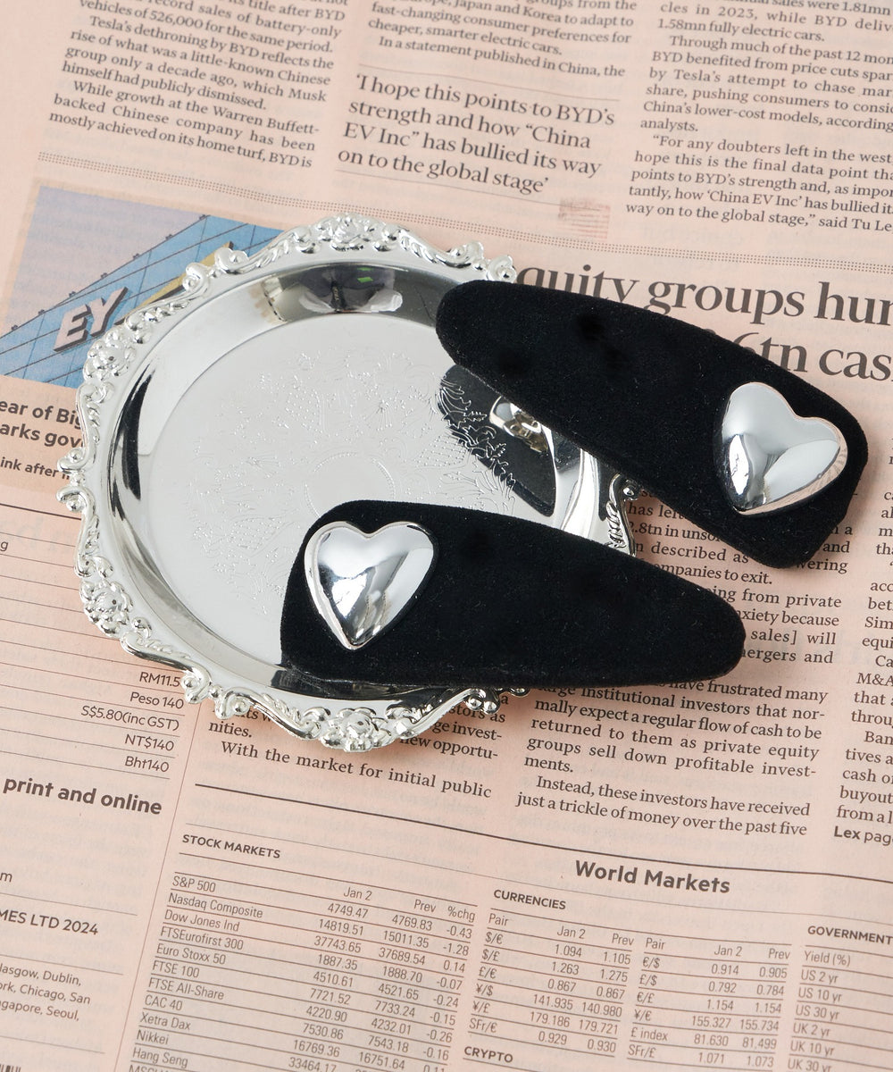 ハート×ベロアブラック（ブラックその他）