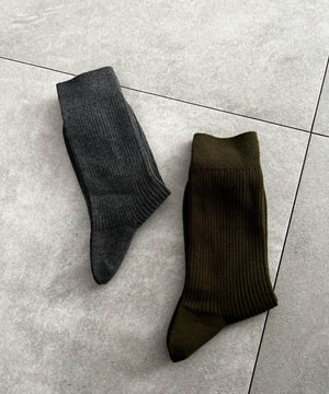 リブ無地ソックス（R）(25-27cm)