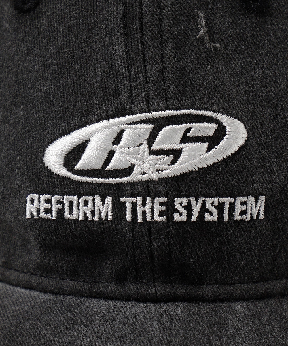 ダメージロゴ刺繍キャップ