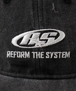 ダメージロゴ刺繍キャップ