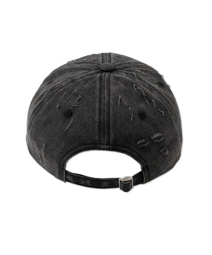 ダメージロゴ刺繍キャップ