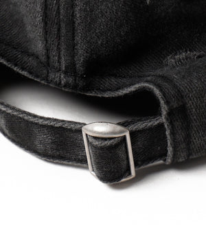 ダメージロゴ刺繍キャップ