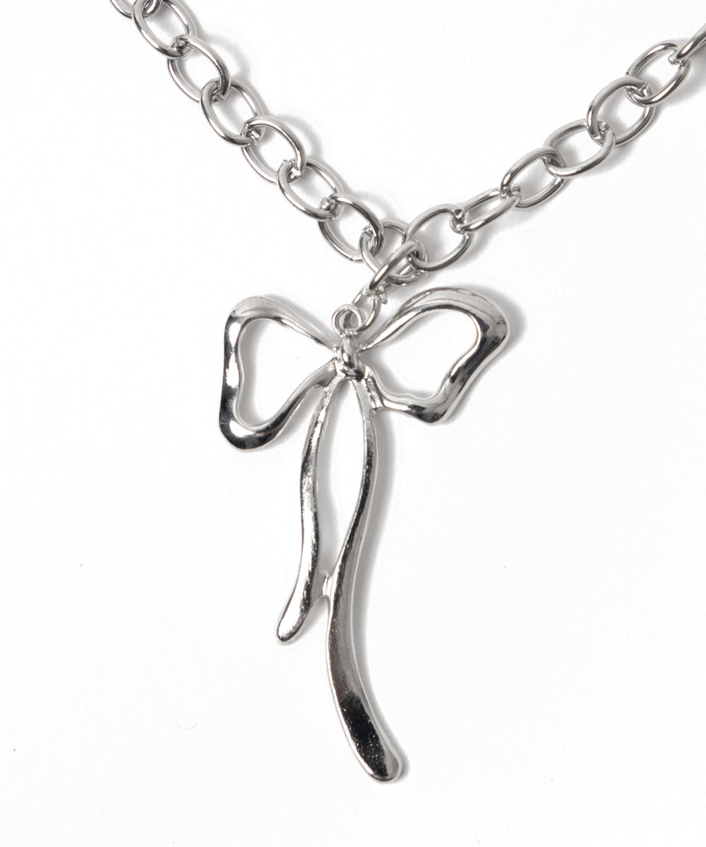 Lメニーリボンメタルネックレス