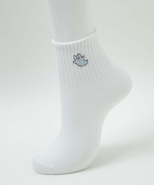 アニマル刺繍アンクル底パイルソックス(23-25cm)