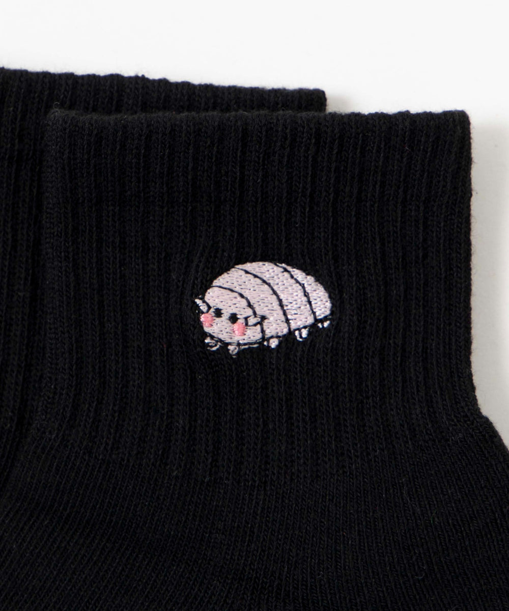 アニマル刺繍アンクル底パイルソックス(23-25cm)