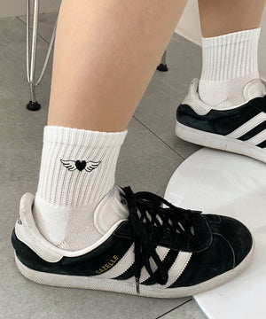 羽ハートブラック（柄4）