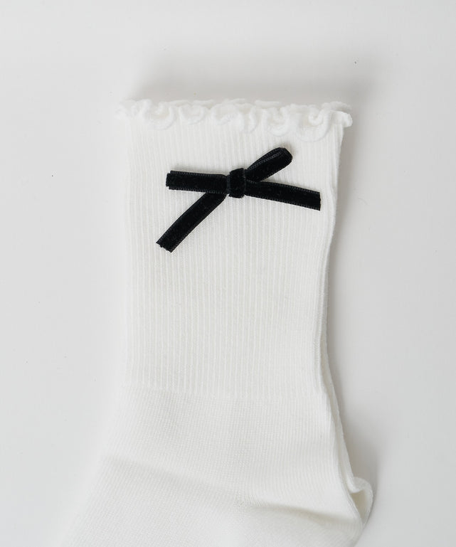 メローリボンクルーソックス(23-25cm)