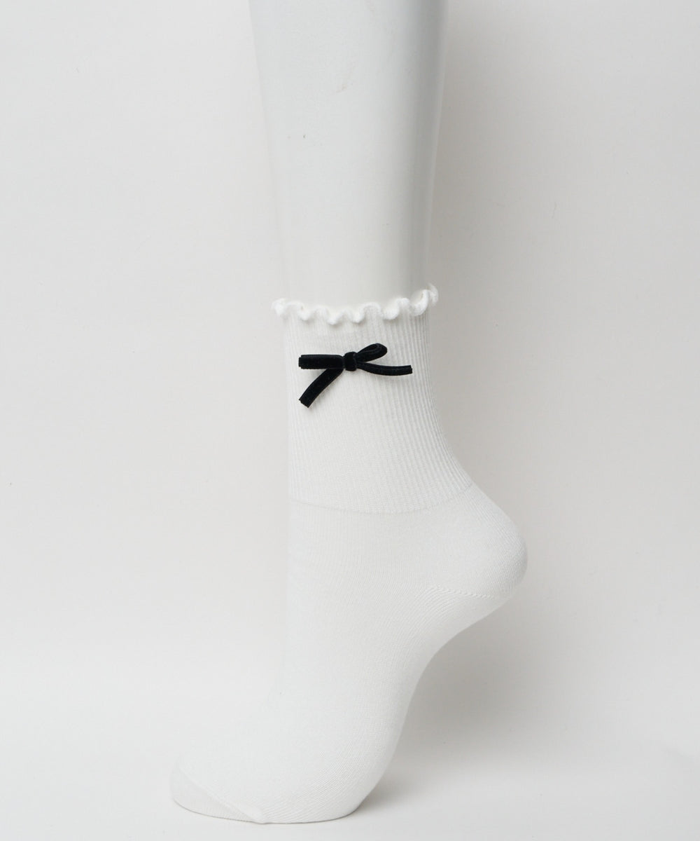 メローリボンクルーソックス(23-25cm)