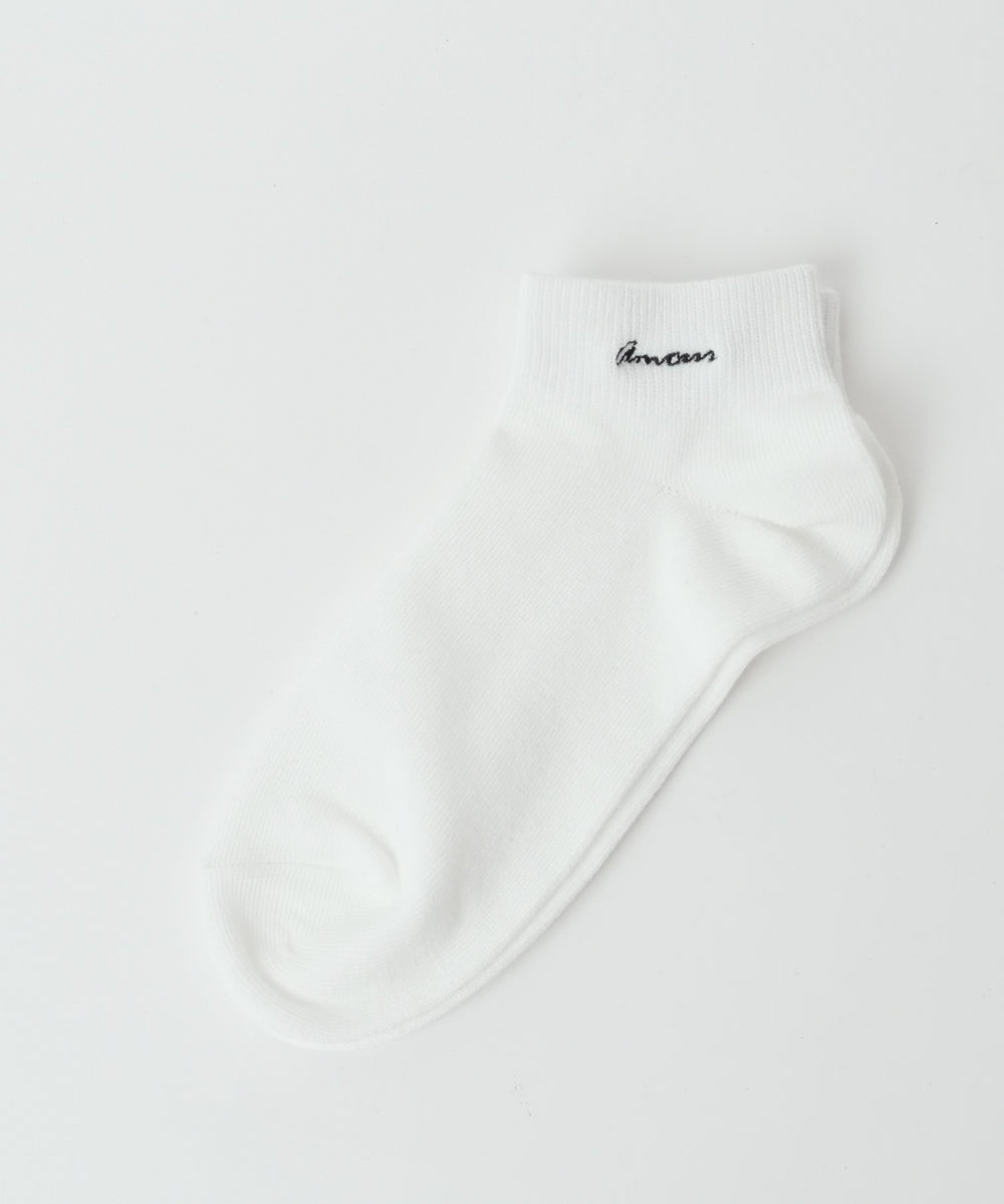 ニュアンスロゴ刺繍ショートソックス