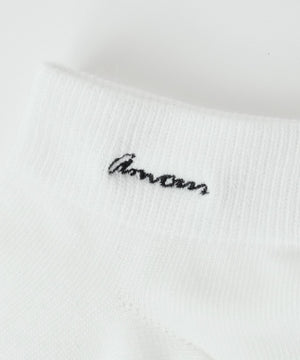 ニュアンスロゴ刺繍ショートソックス