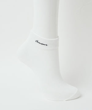 ニュアンスロゴ刺繍ショートソックス