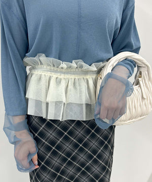 オーガンジーオフホワイト(柄４)