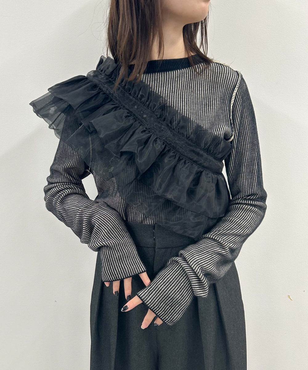 オーガンジーブラック(柄３)