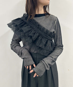 オーガンジーブラック(柄３)