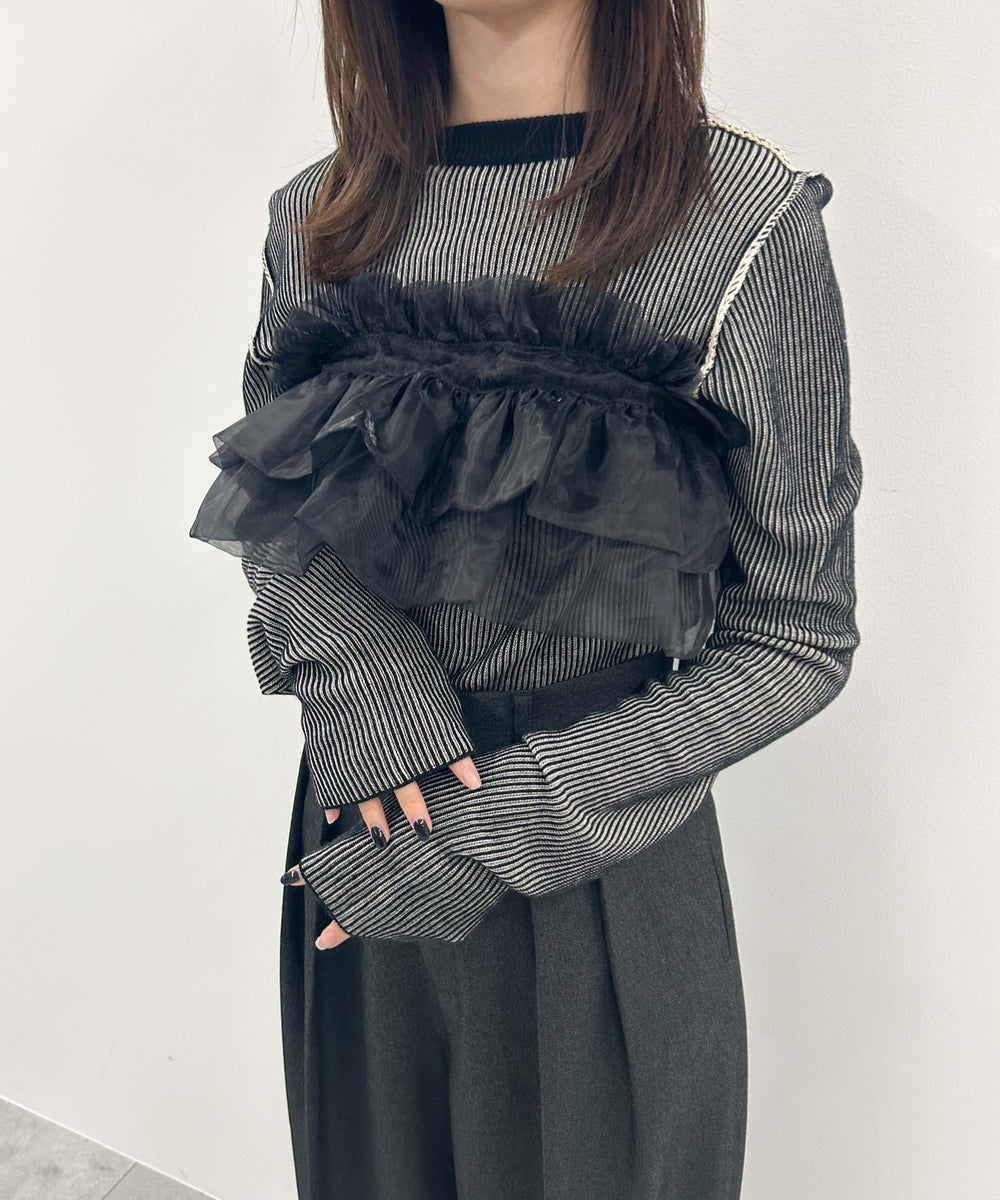 オーガンジーブラック(柄３)