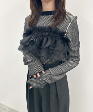 オーガンジーブラック(柄３)