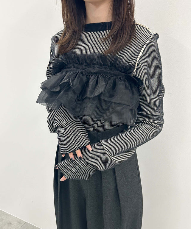 オーガンジーブラック(柄３)