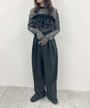 オーガンジーブラック(柄３)