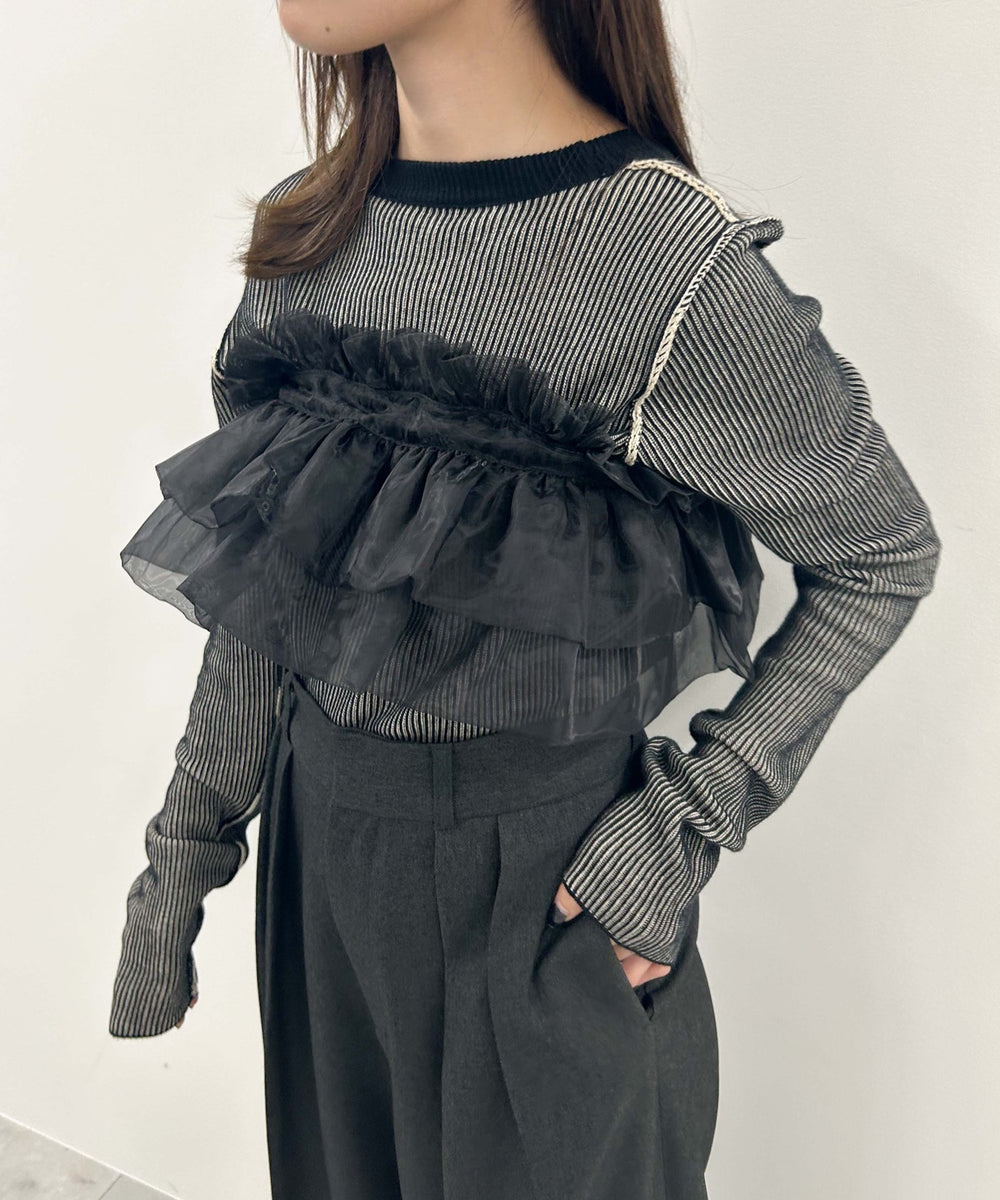 オーガンジーブラック(柄３)