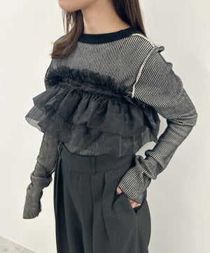 オーガンジーブラック(柄３)