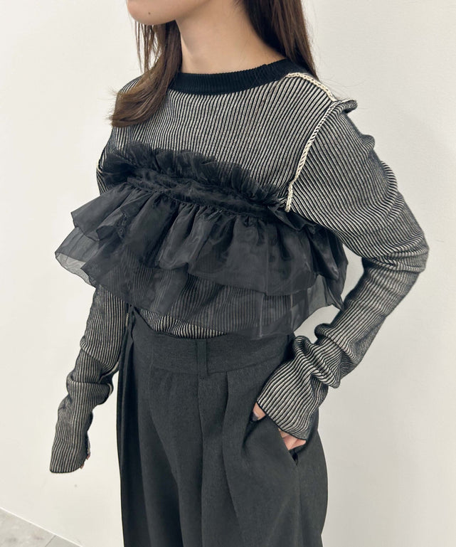 オーガンジーブラック(柄３)