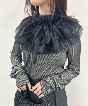 オーガンジーブラック(柄３)