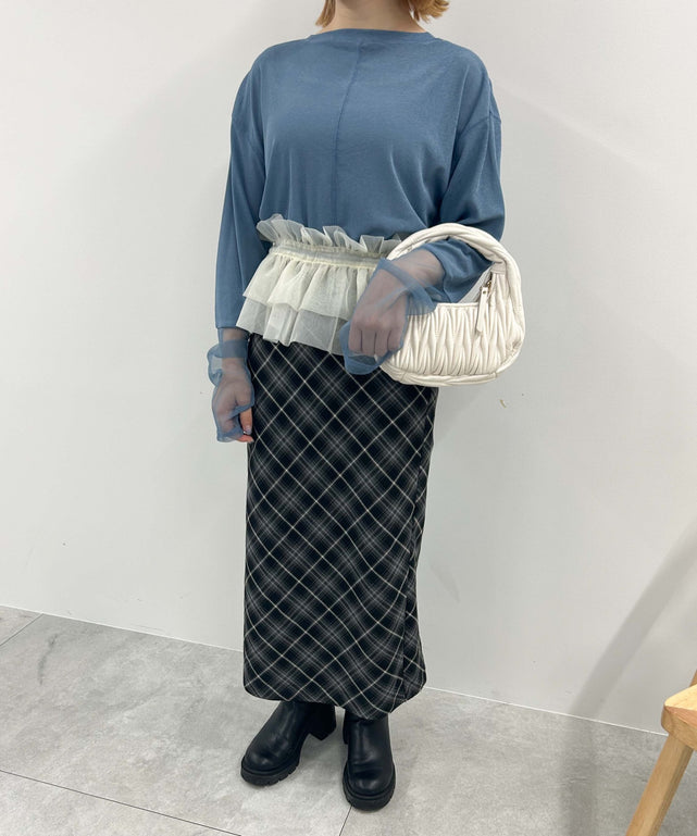 オーガンジーオフホワイト(柄４)