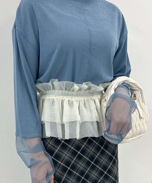 オーガンジーオフホワイト(柄４)